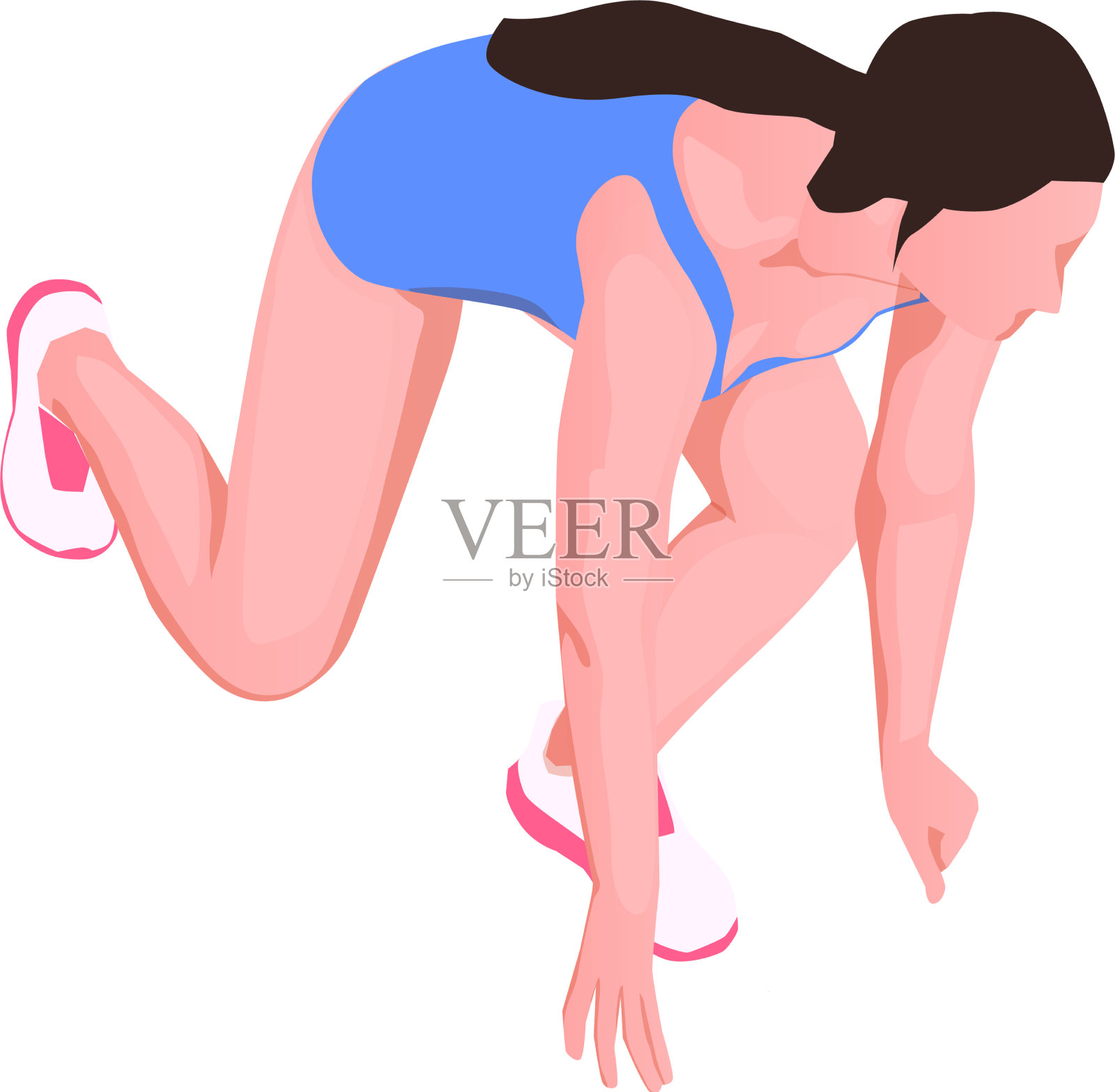 等距跑步设计元素图片