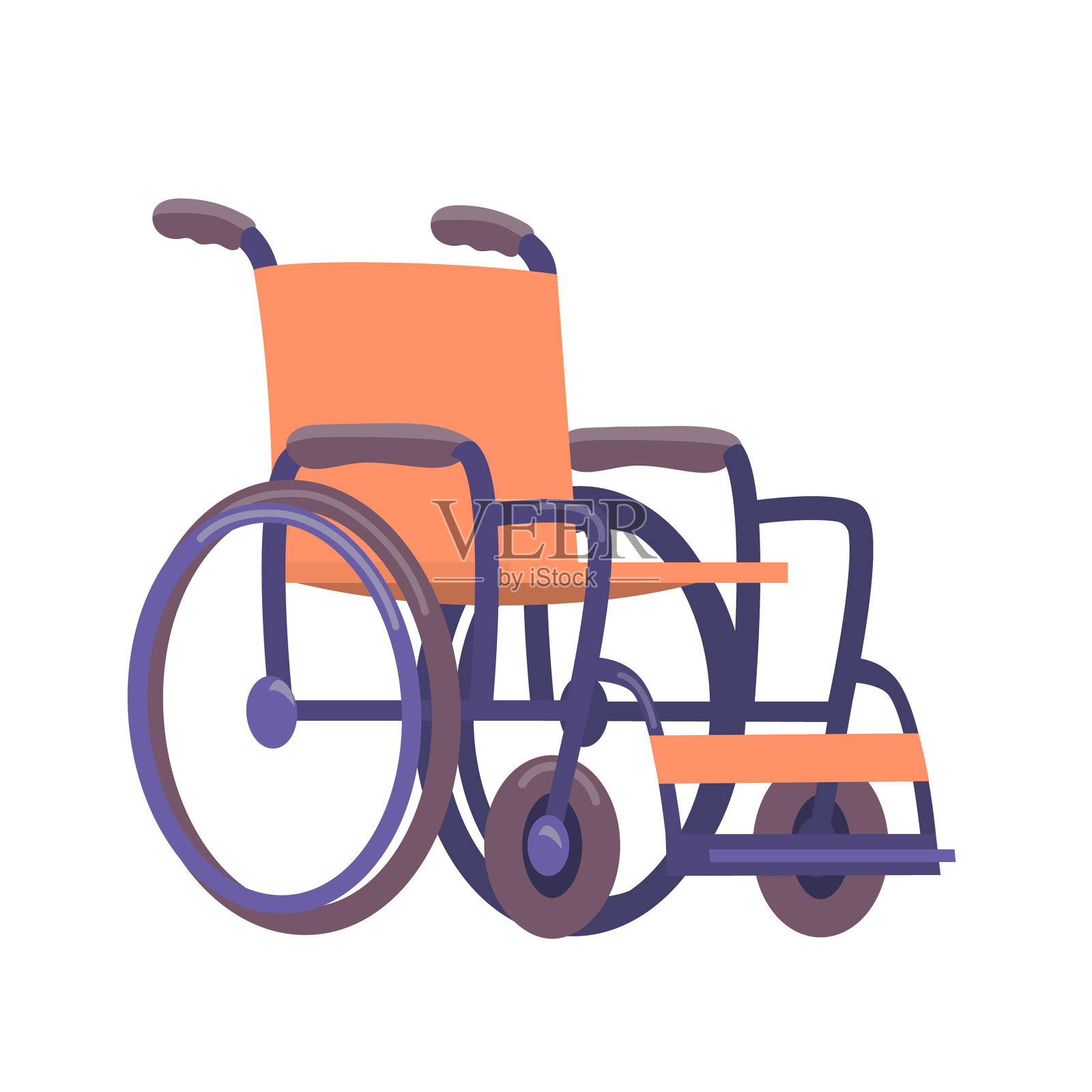 画一个白色的轮椅设计元素图片