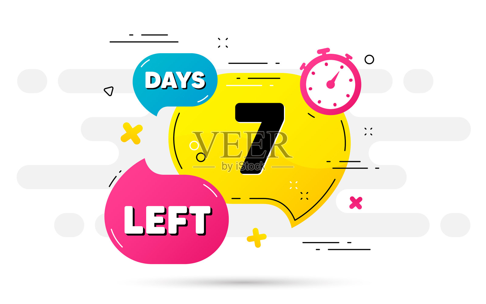 剩下7天图标还有7天设计元素图片