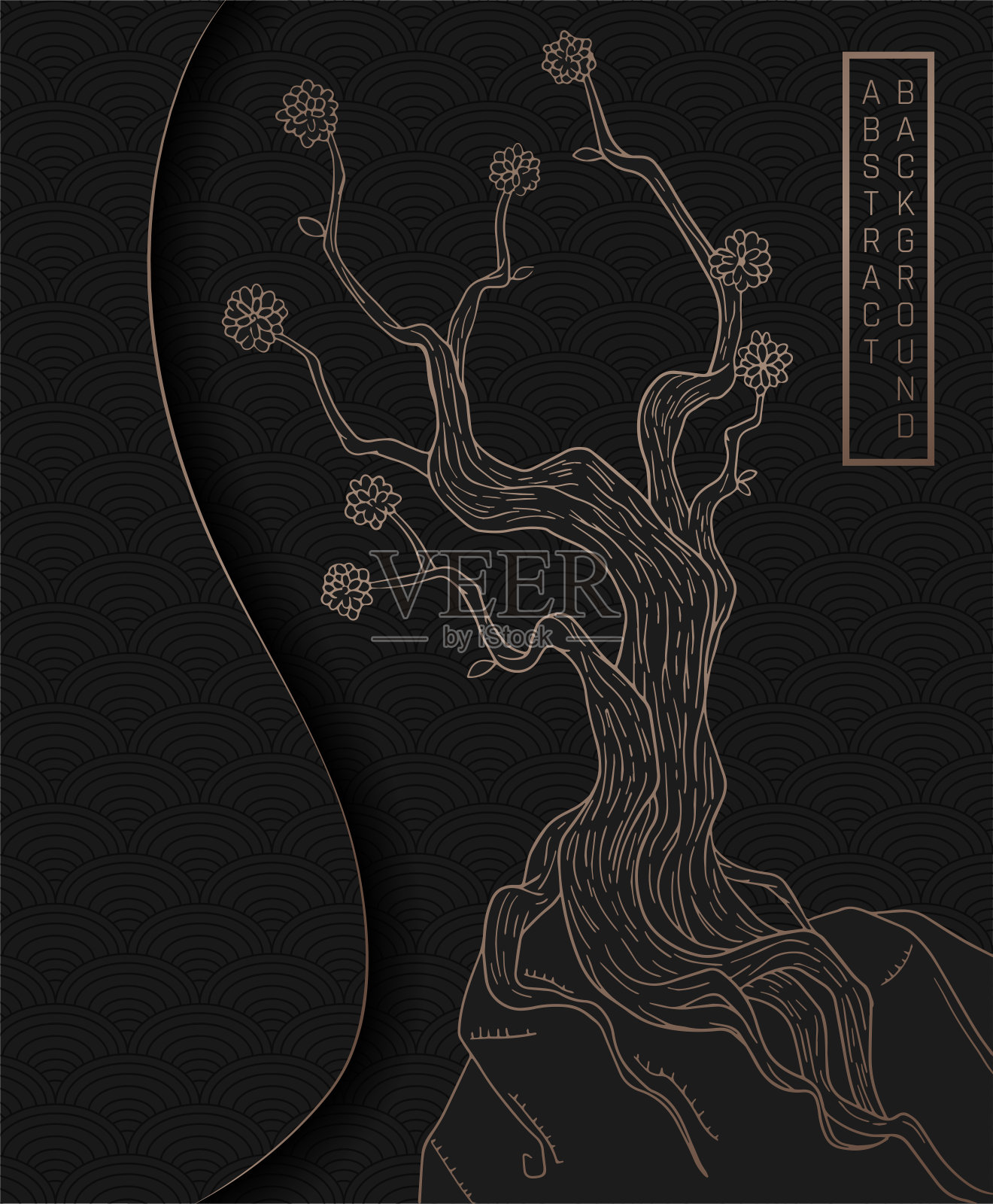 樱花的抽象插图插画图片素材