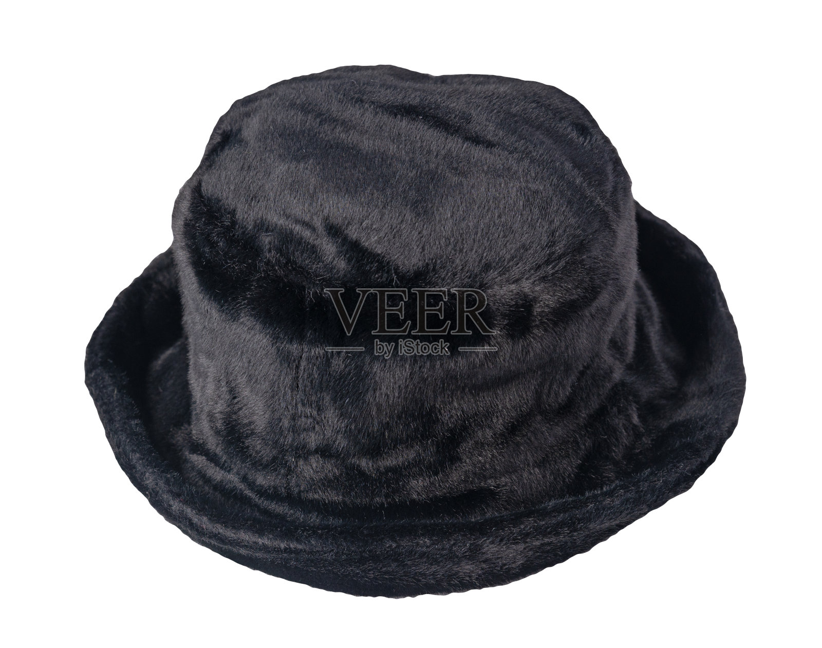 桶帽孤立在白色背景..渔夫帽,爱尔兰乡村帽照片摄影图片