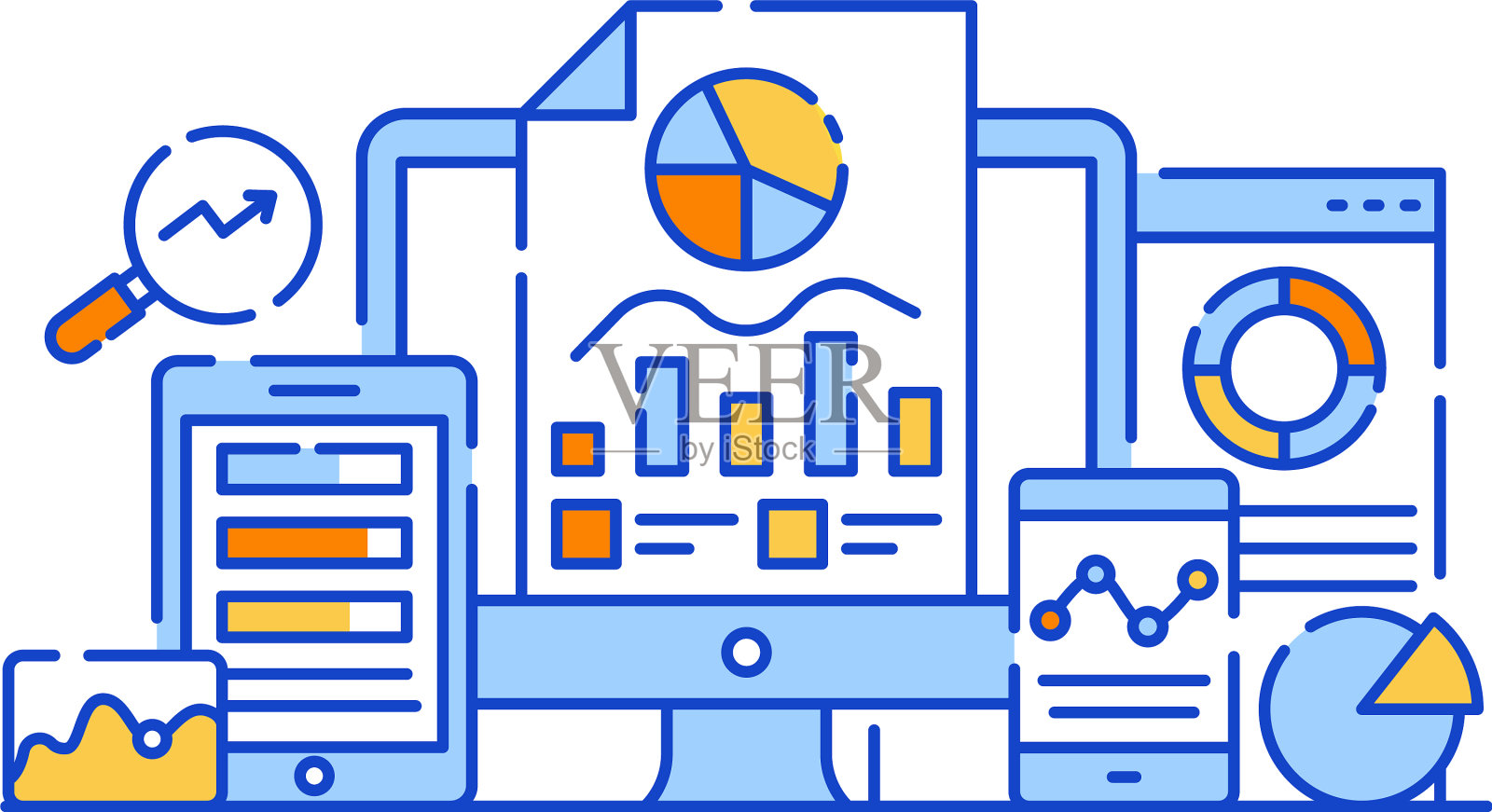 统计数据插画图片素材