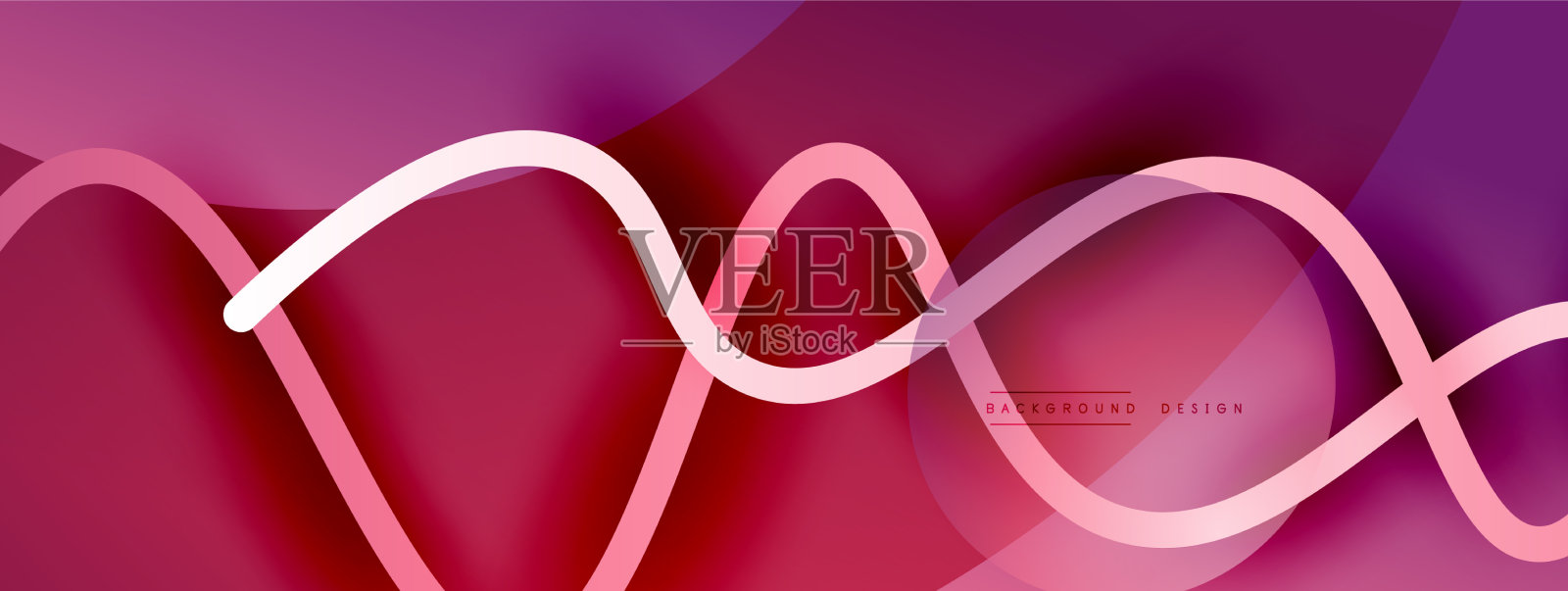 抽象梯度背景与波浪线插画图片素材