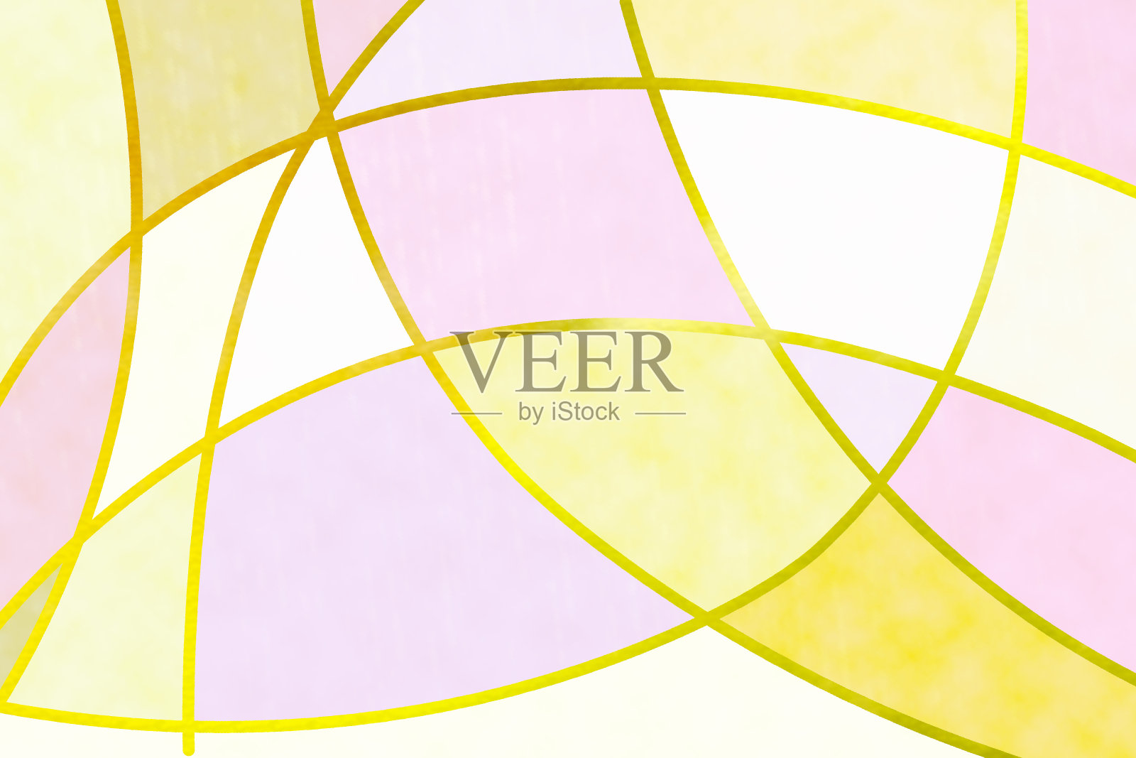 圆形几何图案在柔和的颜色插画图片素材