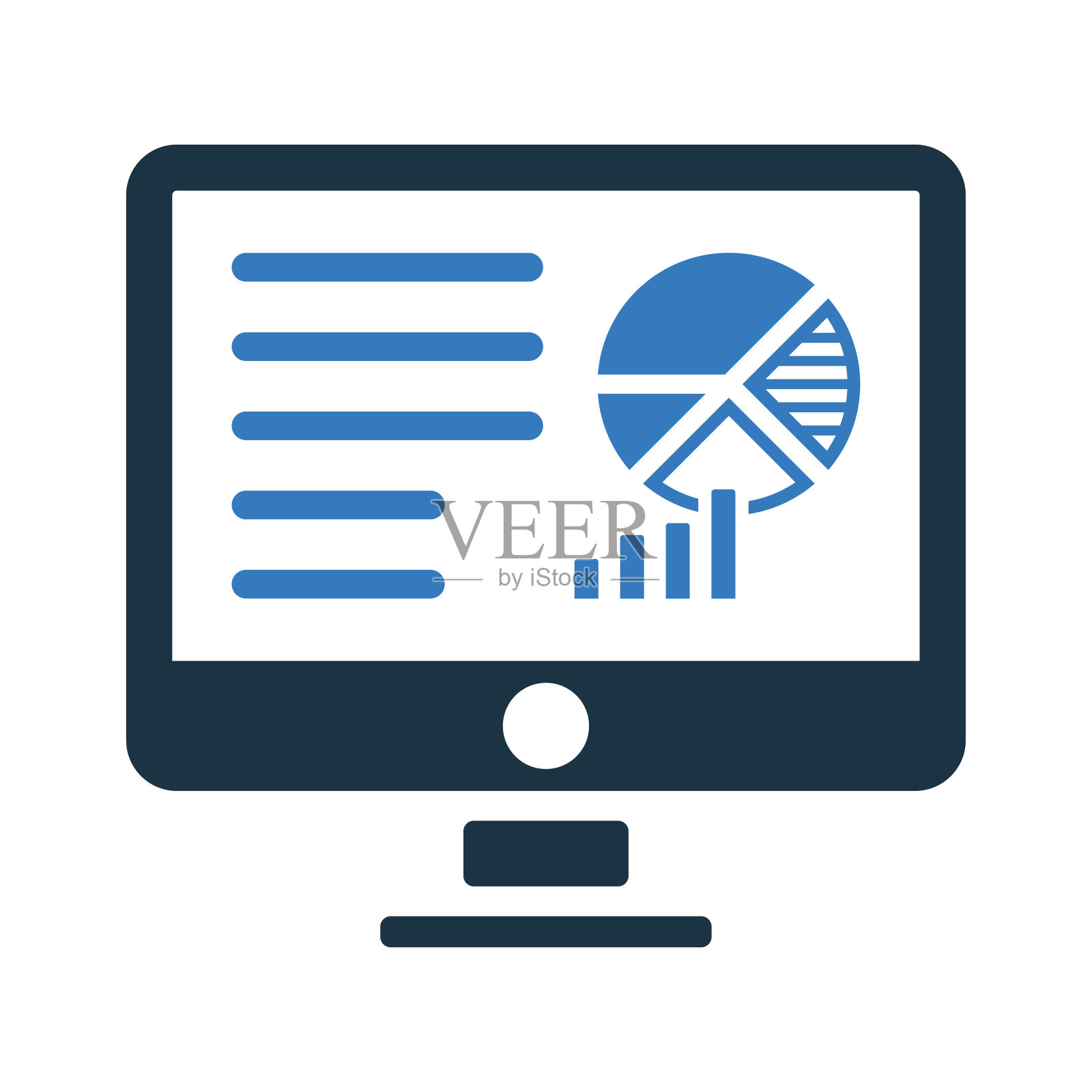 搜索引擎优化、分析图标。简单的可编辑矢量设计孤立在白色背景上。插画图片素材