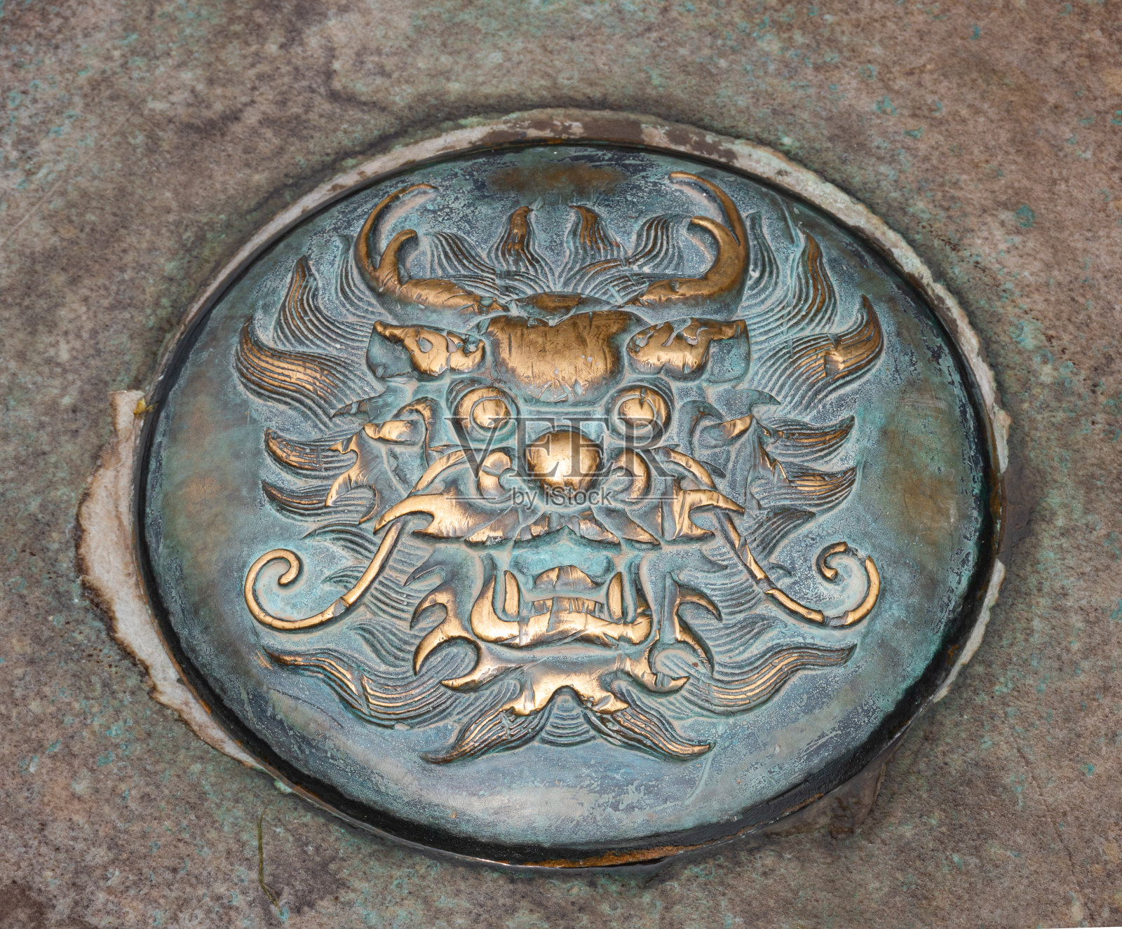 中国龙首图案照片摄影图片