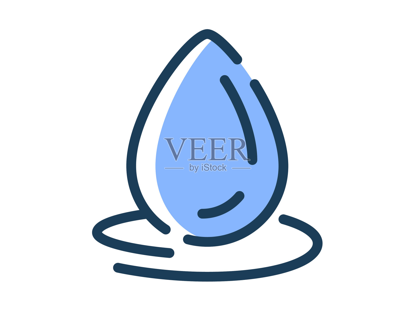 水滴雨天气自然单一孤立插画图片素材