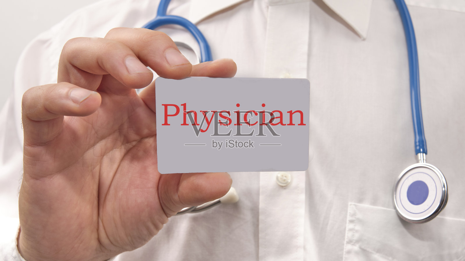 医生名片上的医生姓名照片摄影图片