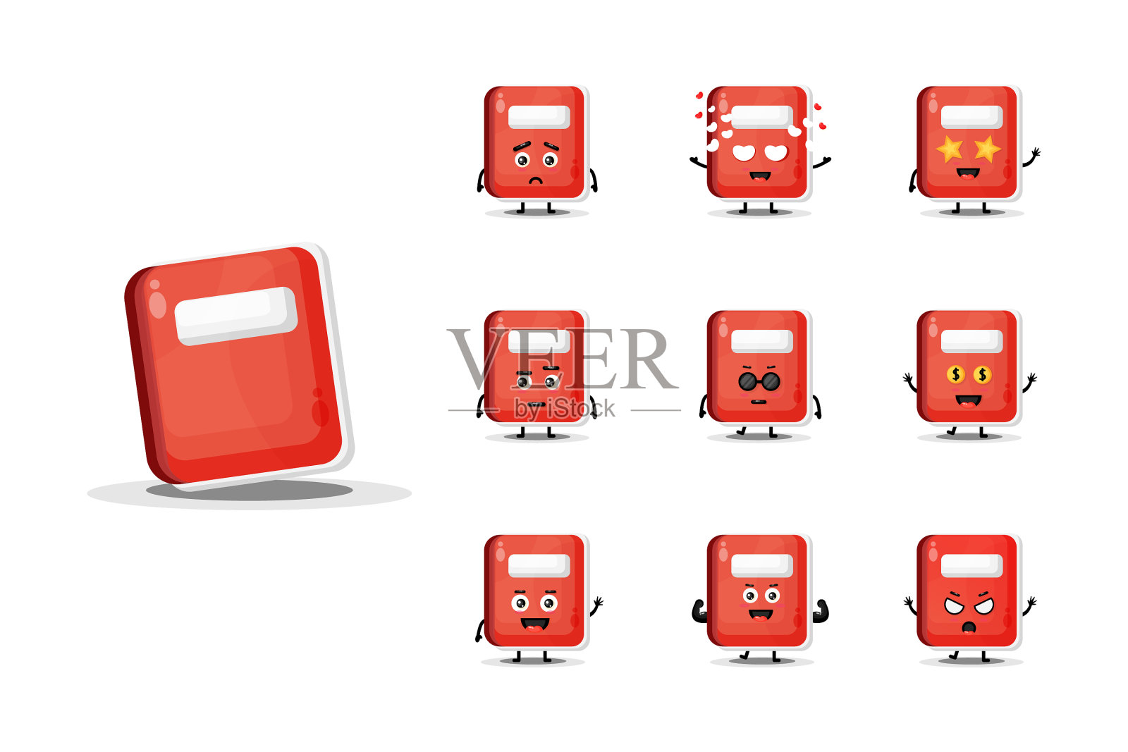 可爱的笔记本吉祥物设计集图标素材