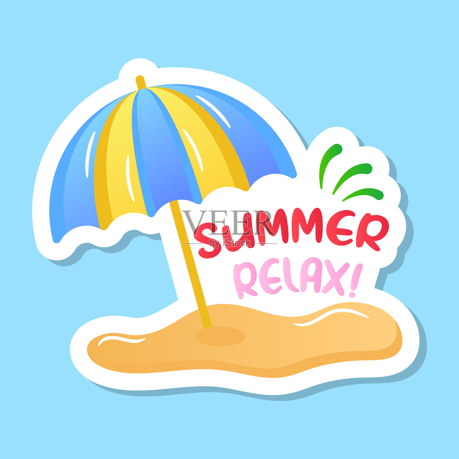 海滩插画图片素材