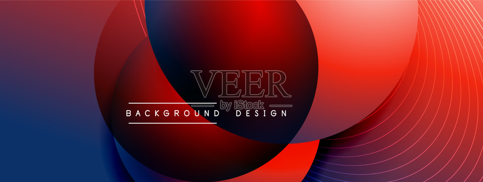 带有阴影的渐变圆形技术插画图片素材