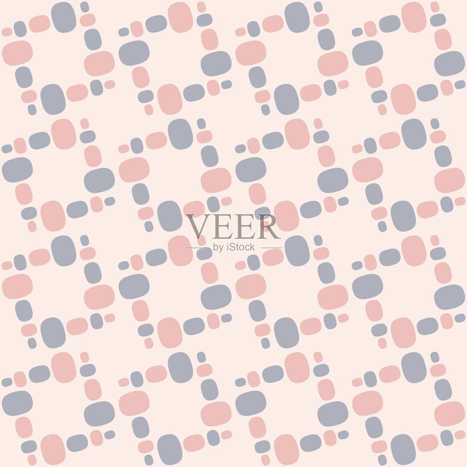 圆角抽象无缝模式-强调任何表面。插画图片素材