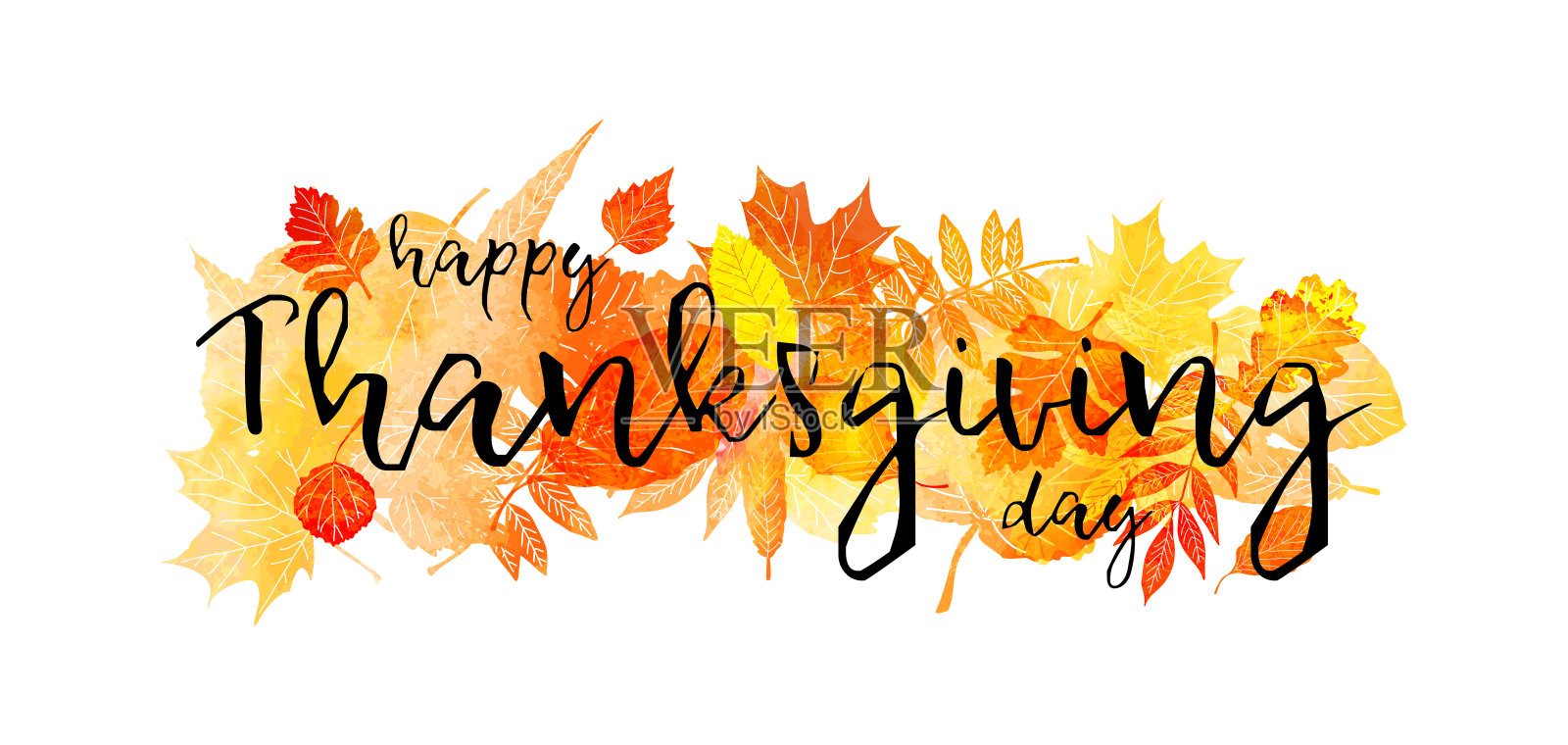 感恩节快乐哒插画图片素材