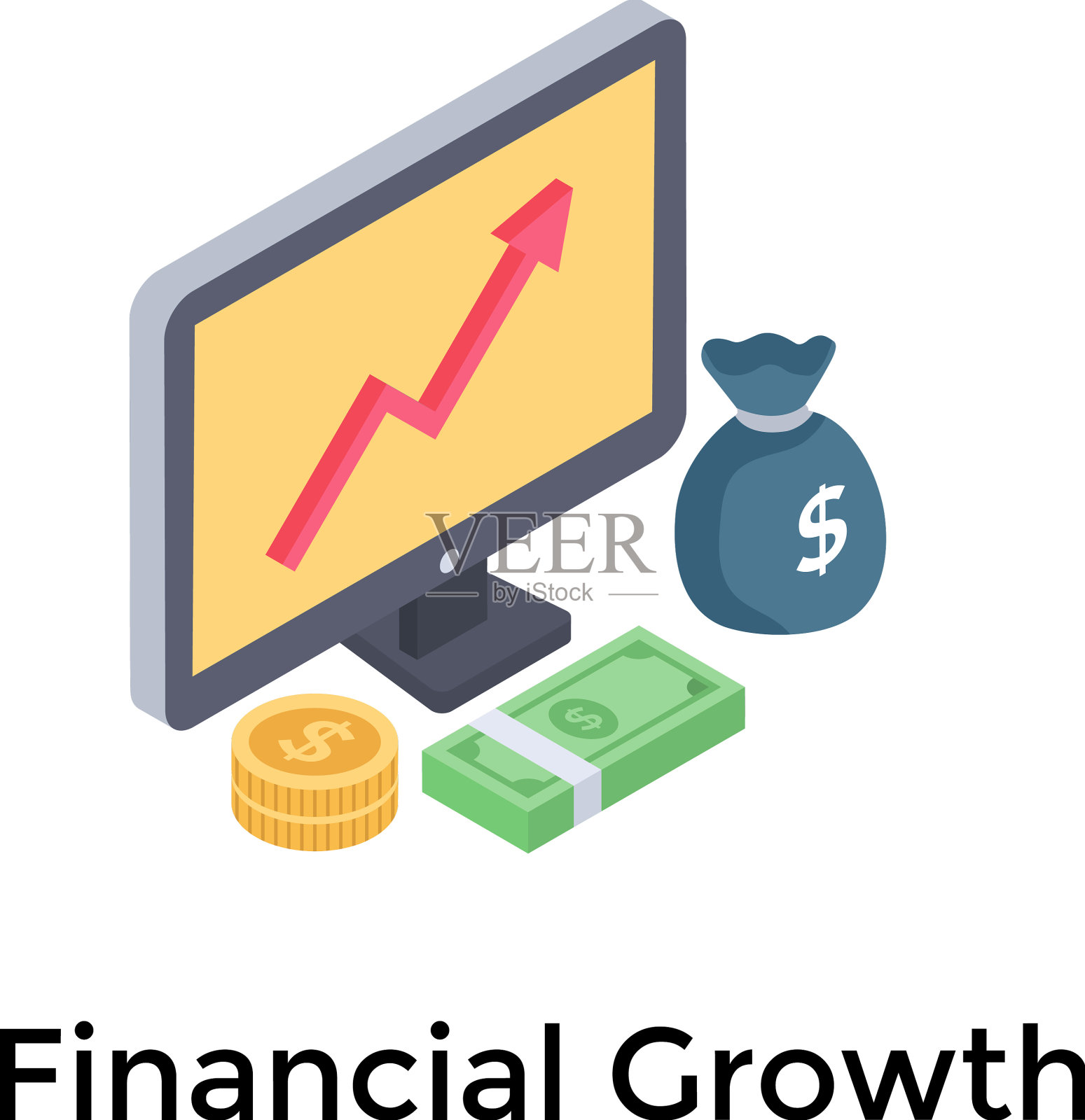 经济增长插画图片素材