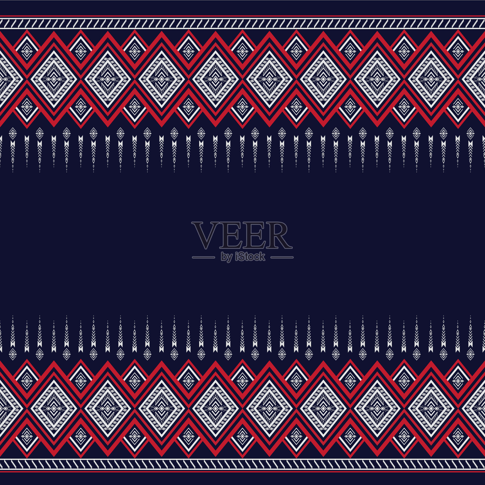 几何民族纹理刺绣三角设计插画图片素材