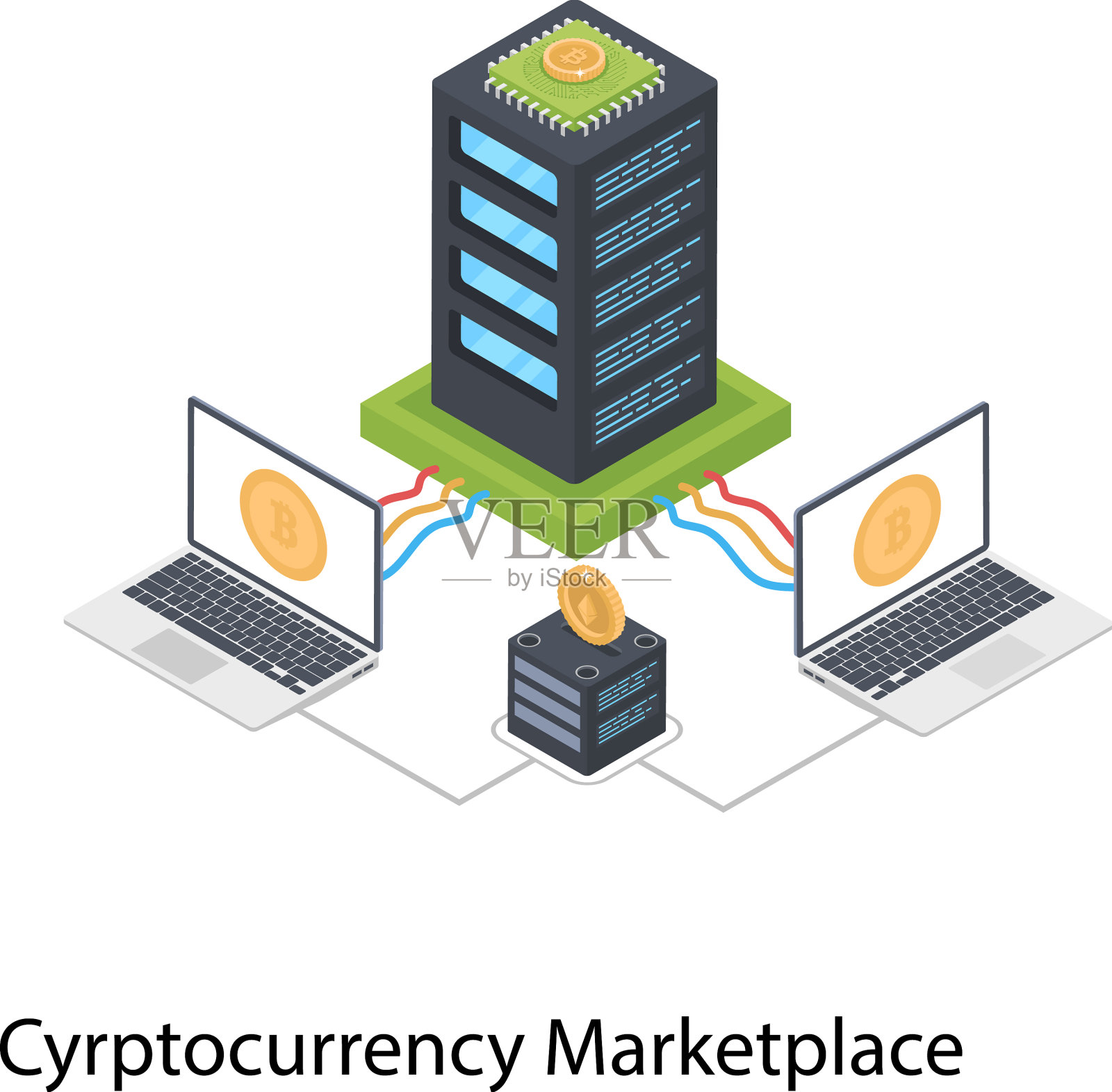cryptocurrency市场插画图片素材