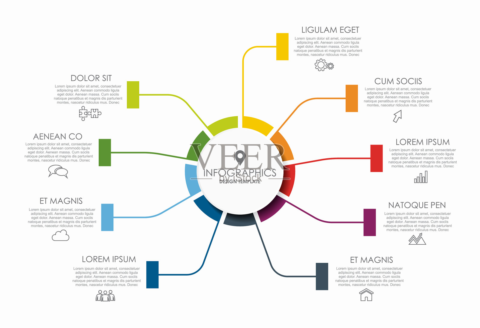 信息图形设计模板与地方为您插画图片素材