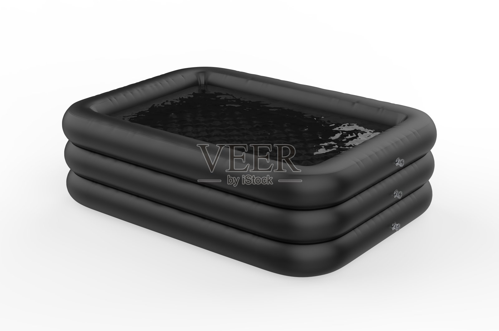 空白充气便携式PVC池品牌模型。照片摄影图片