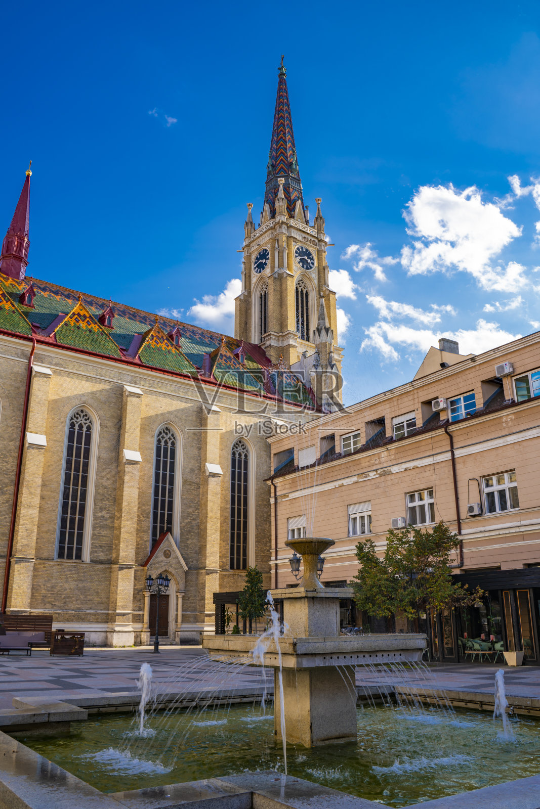 塞尔维亚诺维萨德的玛丽教堂的名字照片摄影图片