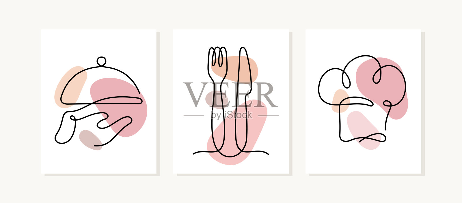 餐厅的艺术海报插画图片素材