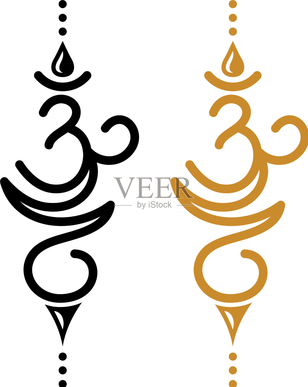 om符号呼吸插画图片素材