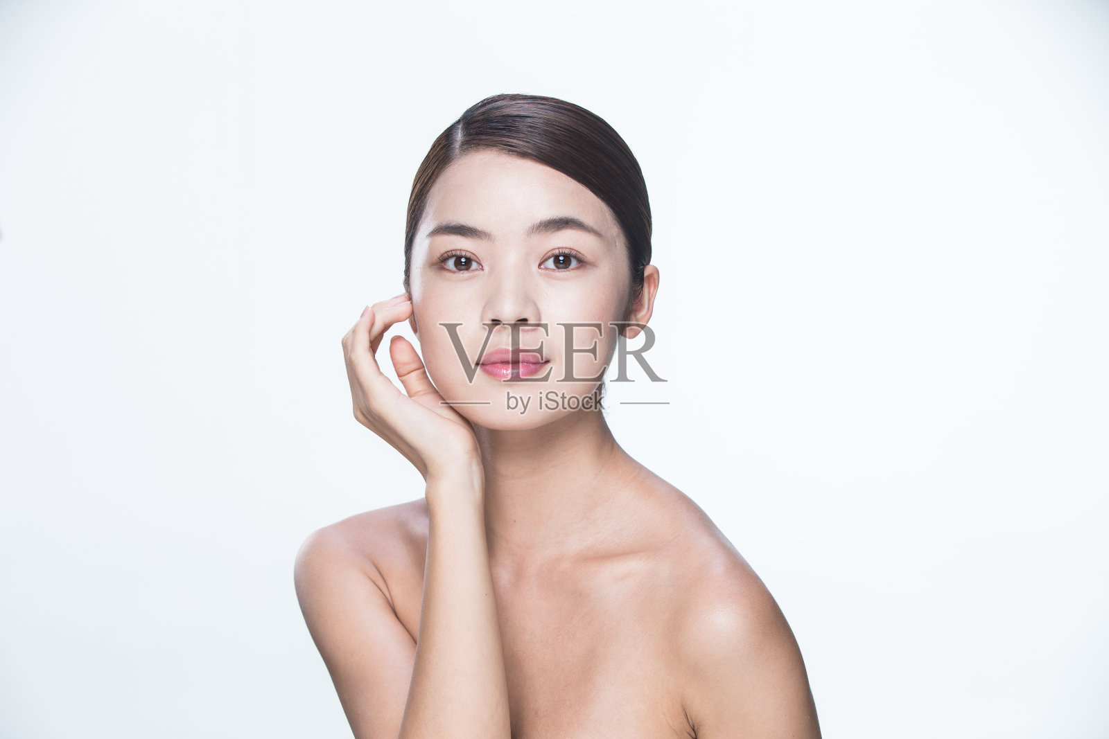 青年女人妆面肖像照片摄影图片