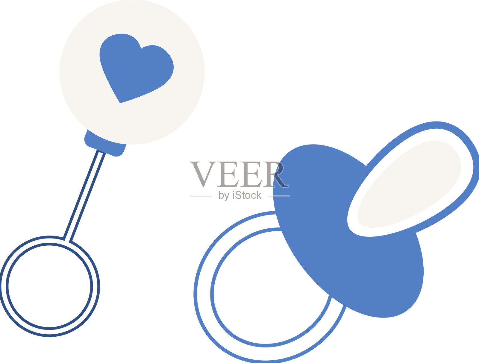 婴儿假人平面构图设计元素图片