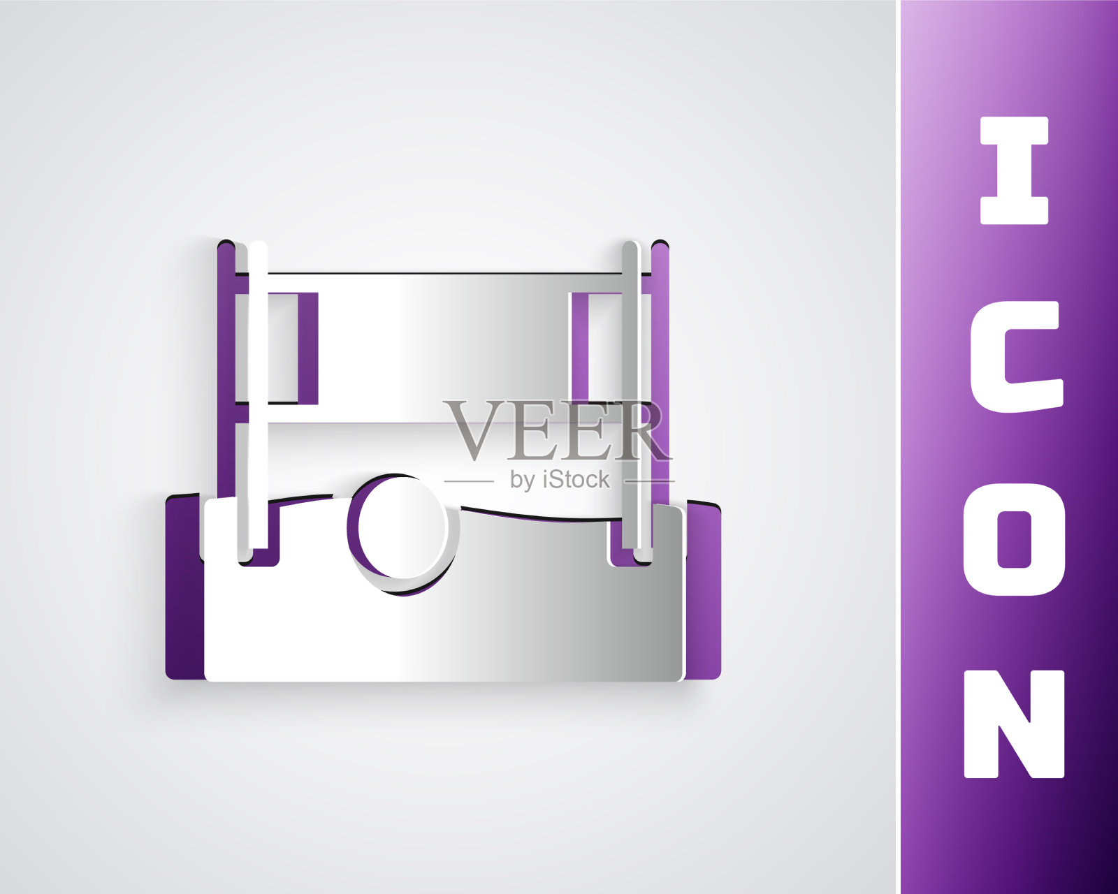 剪纸排球网用球的图标孤立图标素材