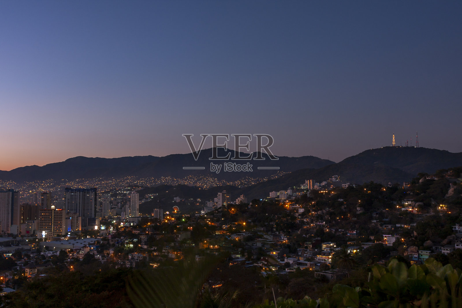 阿卡普尔科日落时照片摄影图片