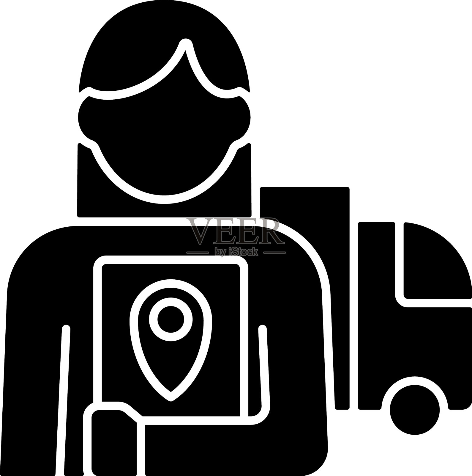 物流黑色符号图标图标素材