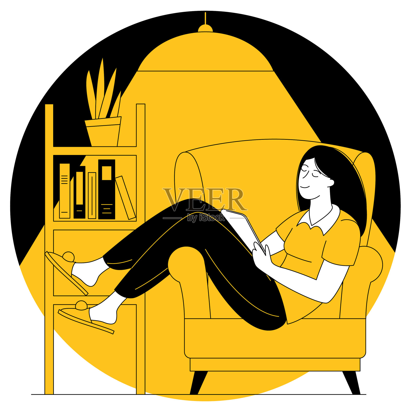 在家阅读设计元素图片