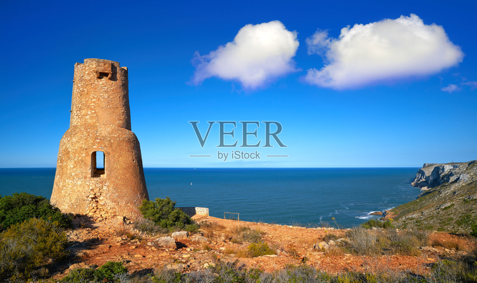 Torre del Gerro塔位于西班牙德尼亚照片摄影图片