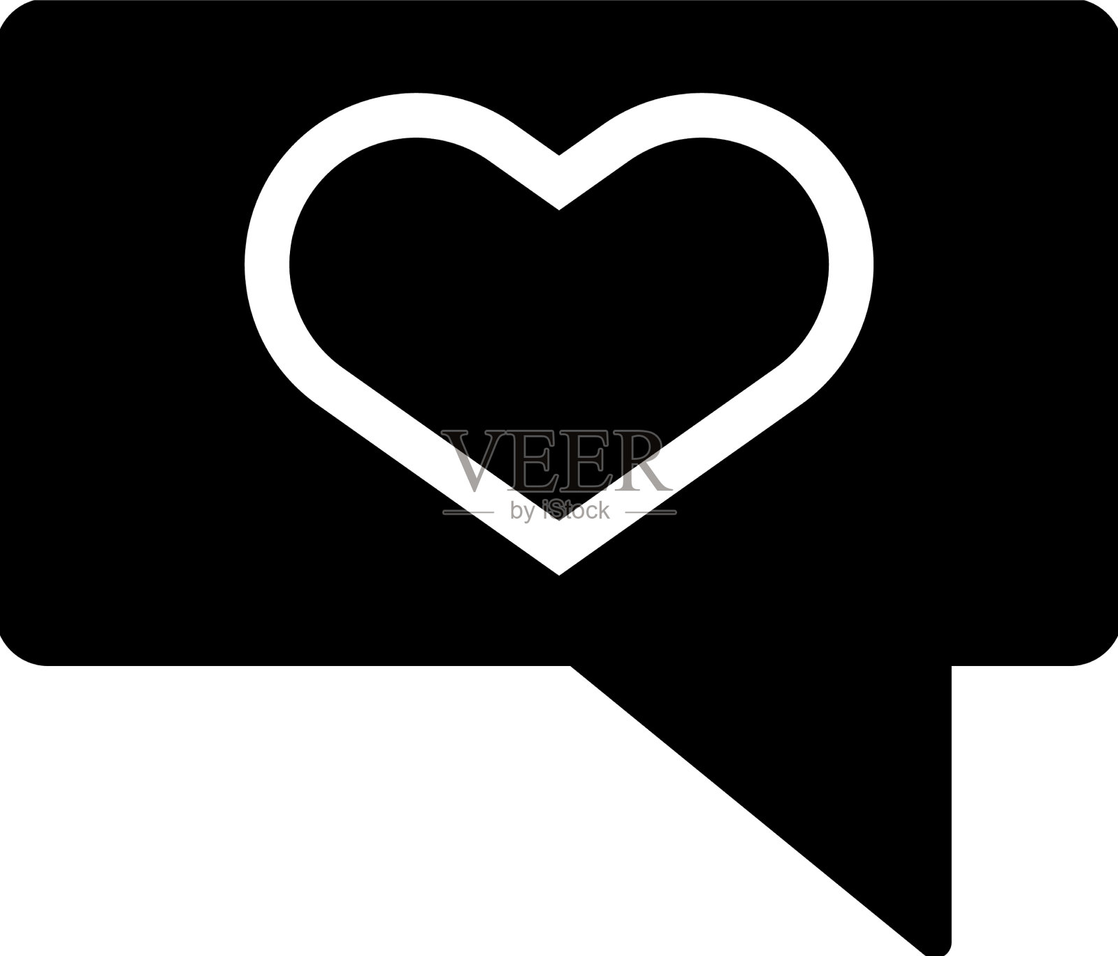 聊天最喜欢的爱图标黑色图形图标素材