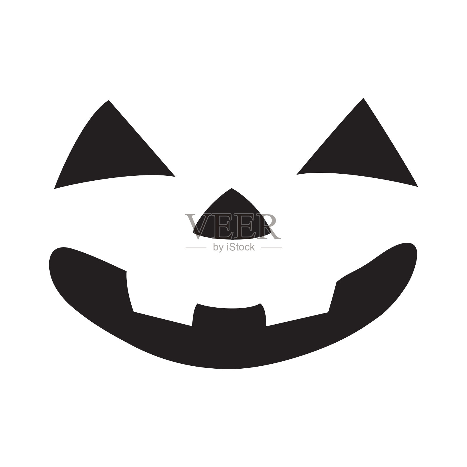 向量可怕的脸。插画图片素材