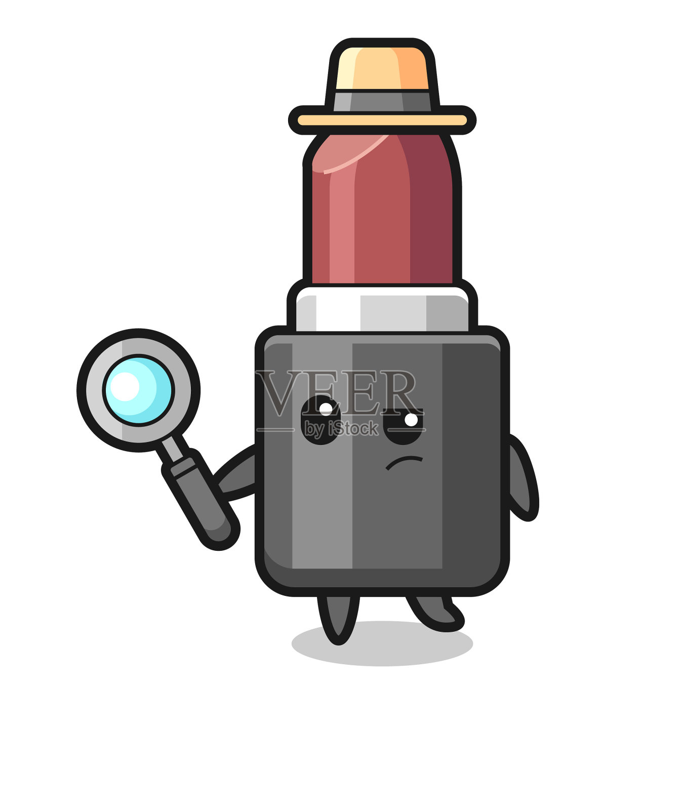 口红侦探正在分析一个案子设计元素图片