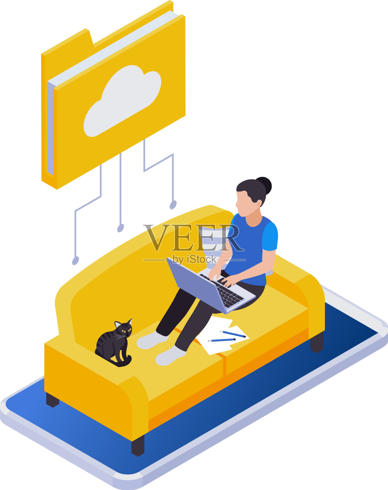 沙发构图设计元素图片