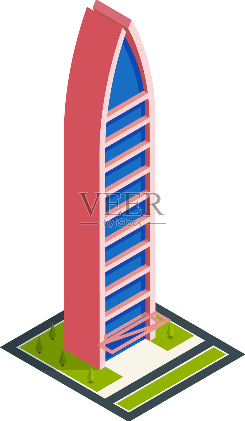 城市中的摩天大楼设计元素图片