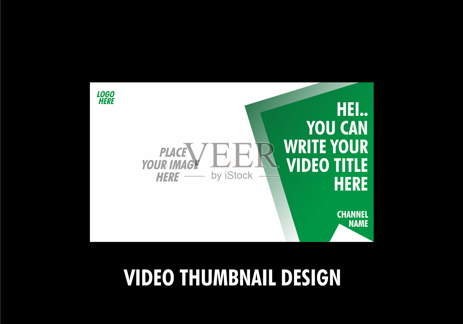 独特和丰富多彩的视频缩略图设计插画图片素材