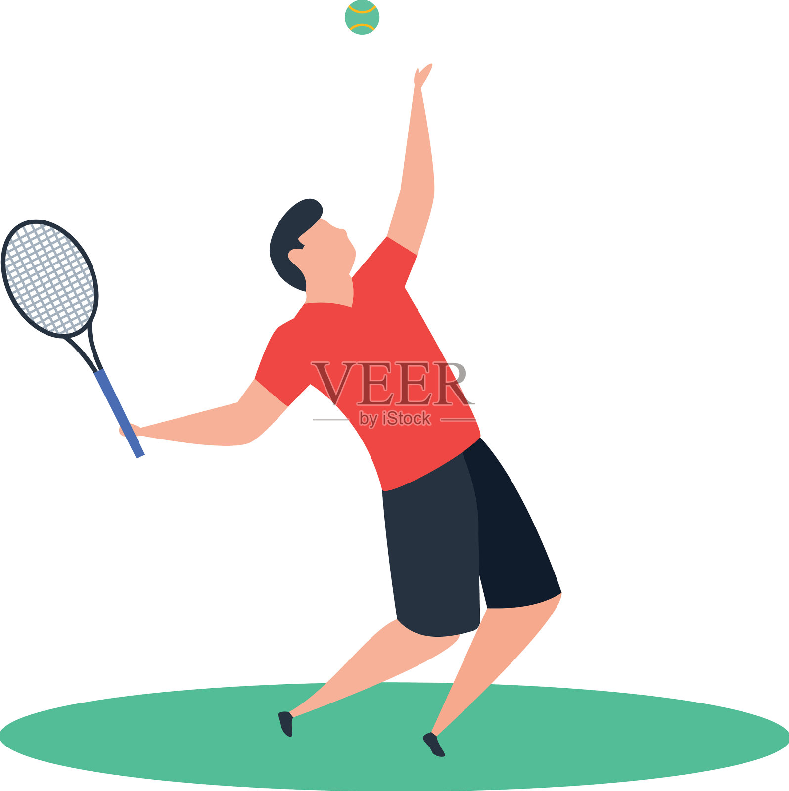 网球运动员设计元素图片
