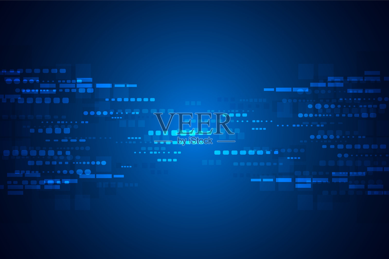 摘要蓝方技术背景插画图片素材