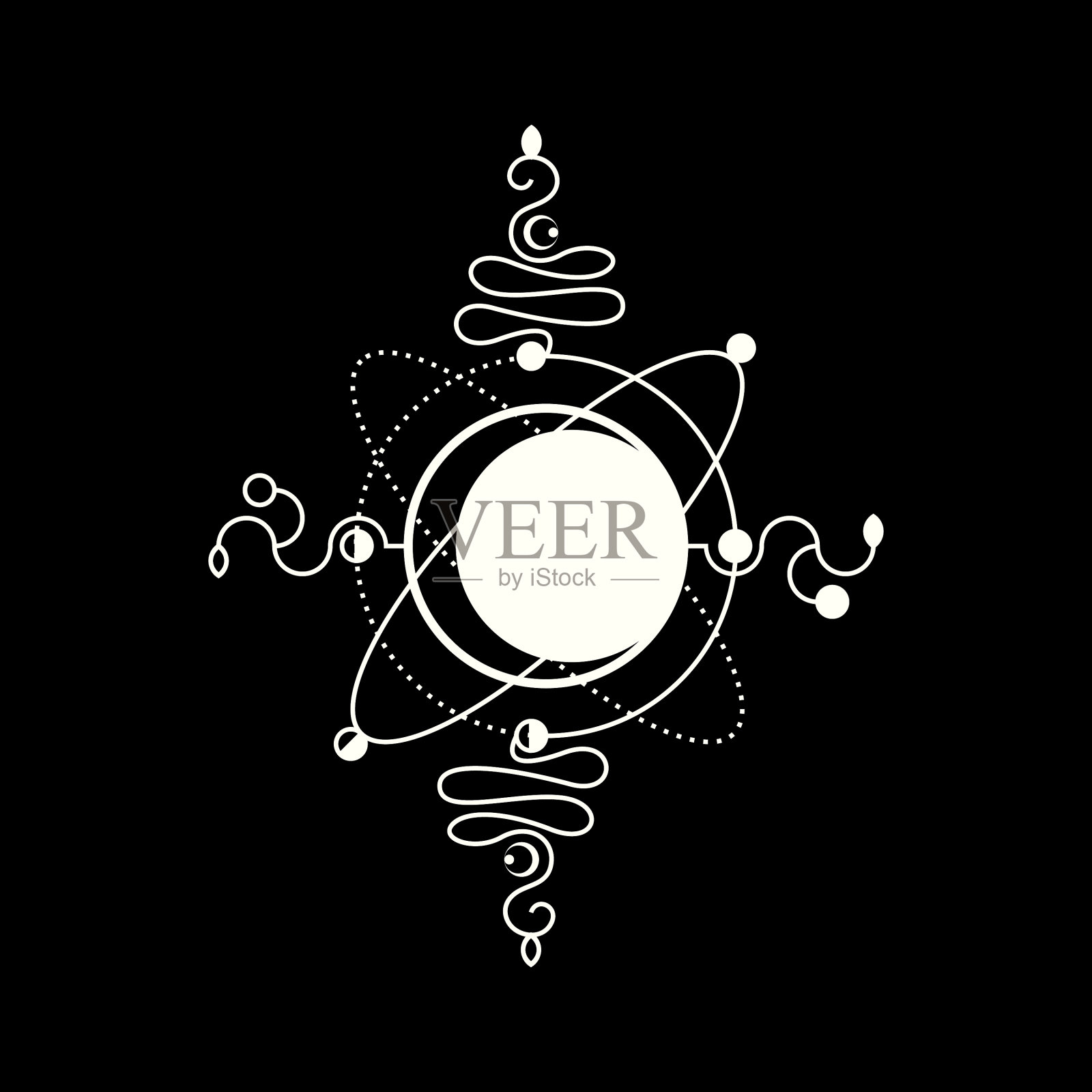 优雅的半月插画图片素材