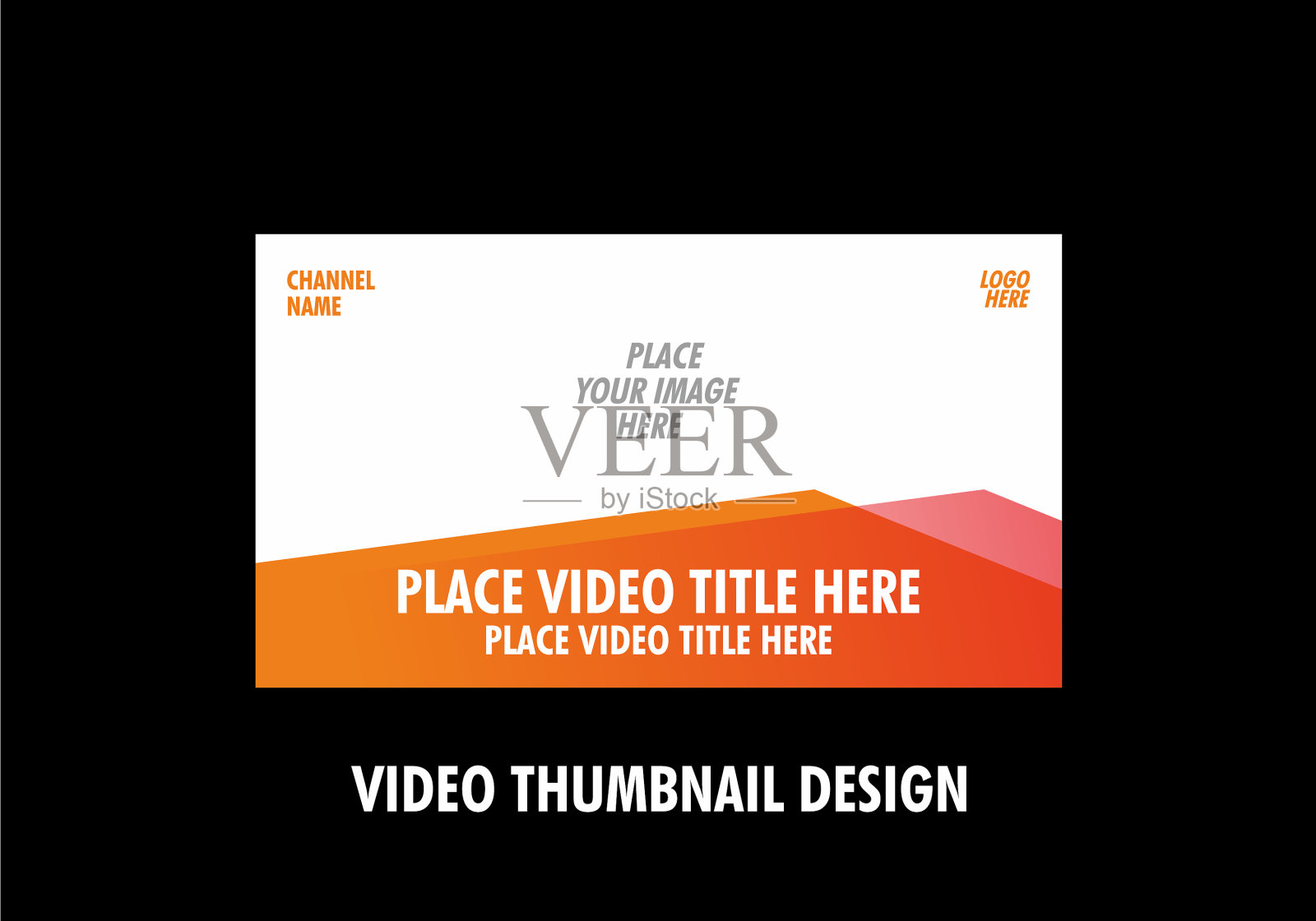 独特和丰富多彩的视频缩略图设计插画图片素材