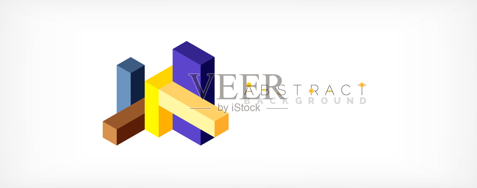 抽象背景三维立方体和立方体元素插画图片素材