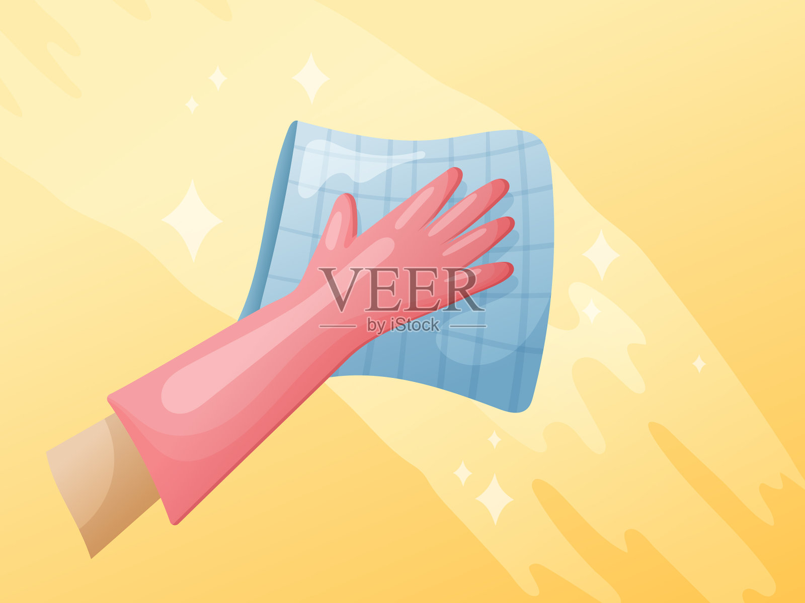 以清洁为主题的卡通横幅插画图片素材