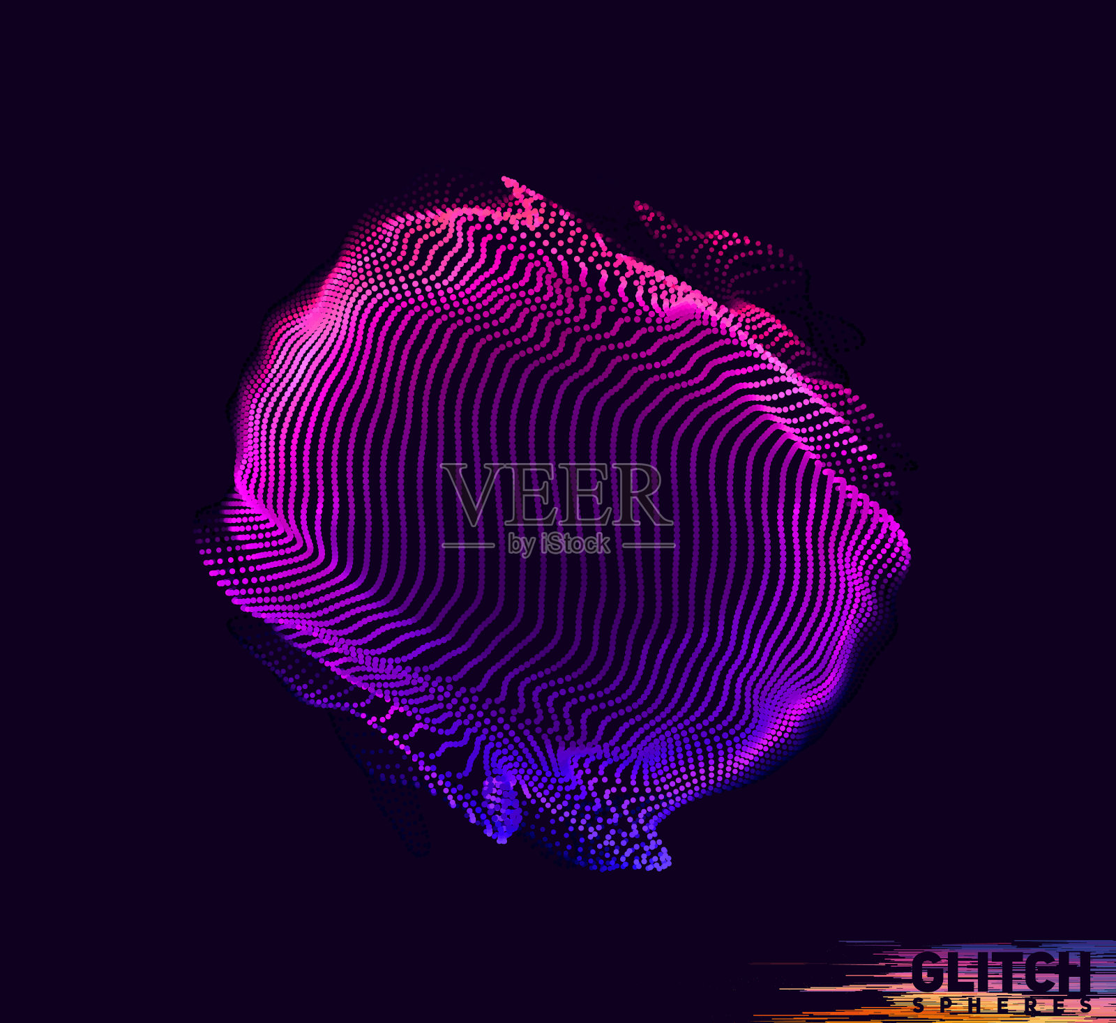 抽象彩色网格在黑暗的背景插画图片素材