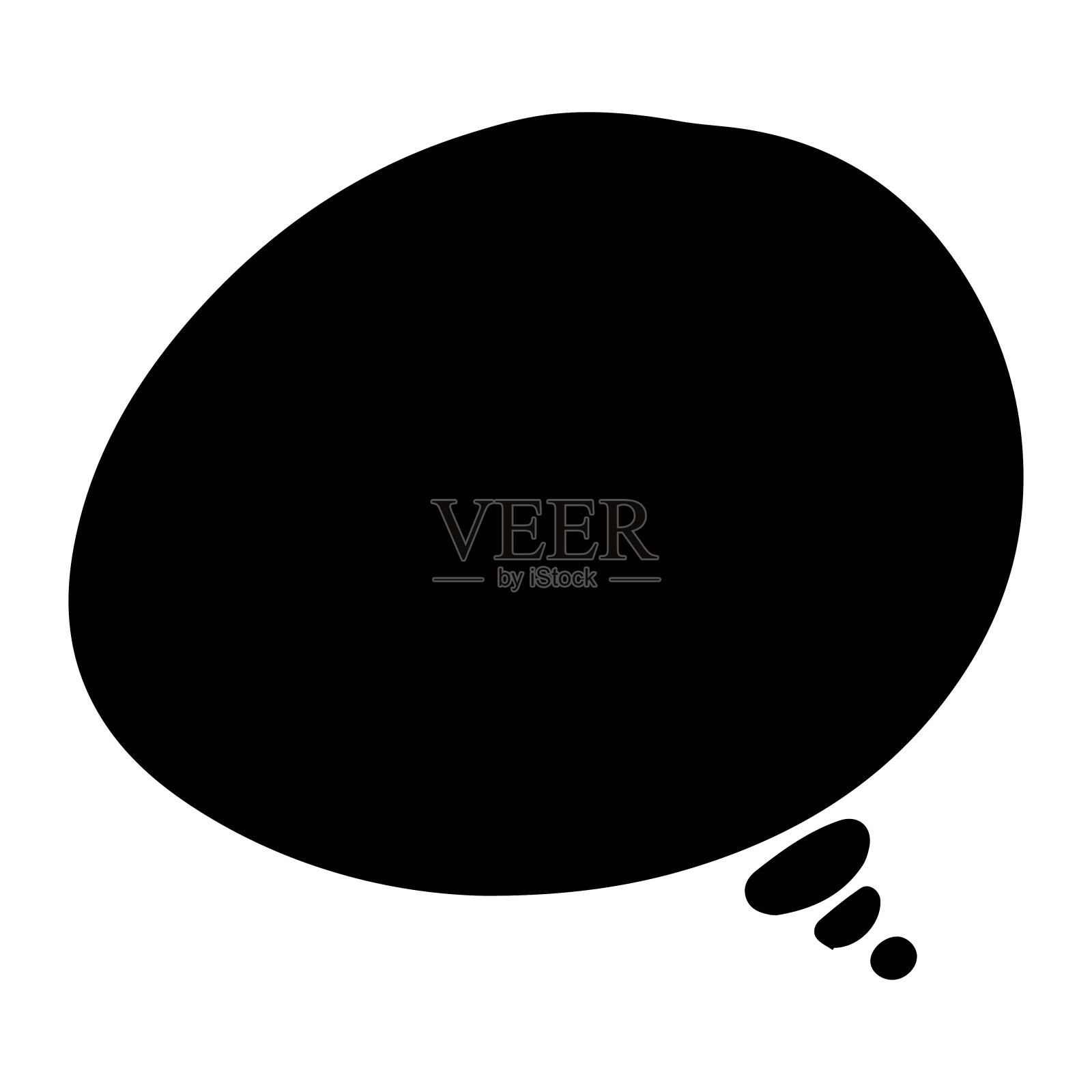 云图标,白色的思想泡泡在透明的格子背景信息图形设计。矢量图插画图片素材