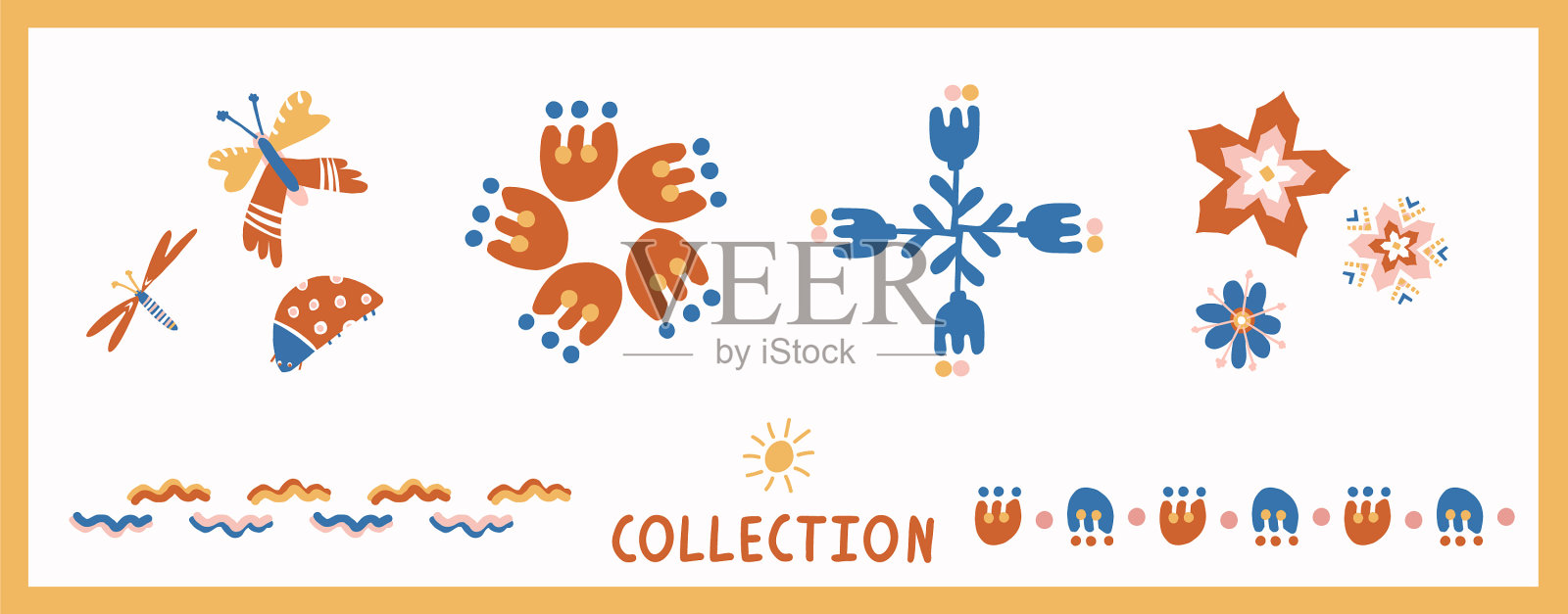 异想天开的亨利·马蒂斯风格插画图片素材