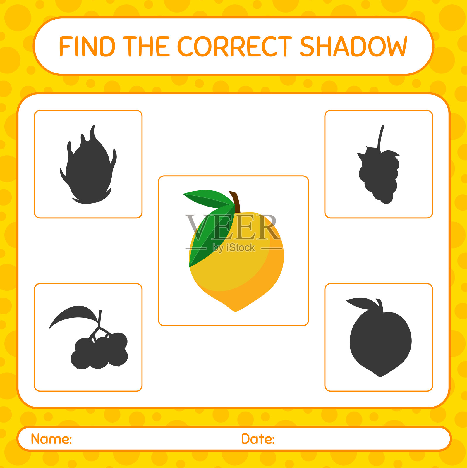 用蛋果找到正确的阴影游戏。学龄前儿童的工作表,儿童活动表插画图片素材