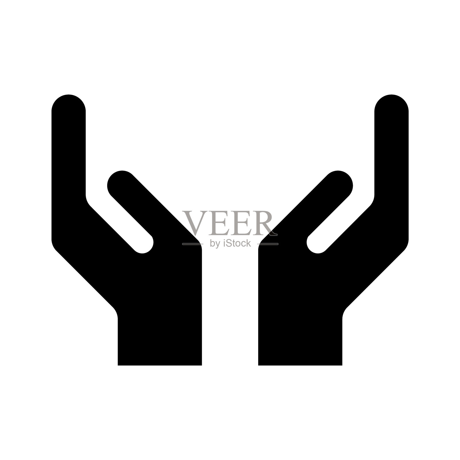 希望图标人手用空符号帮助和图标素材