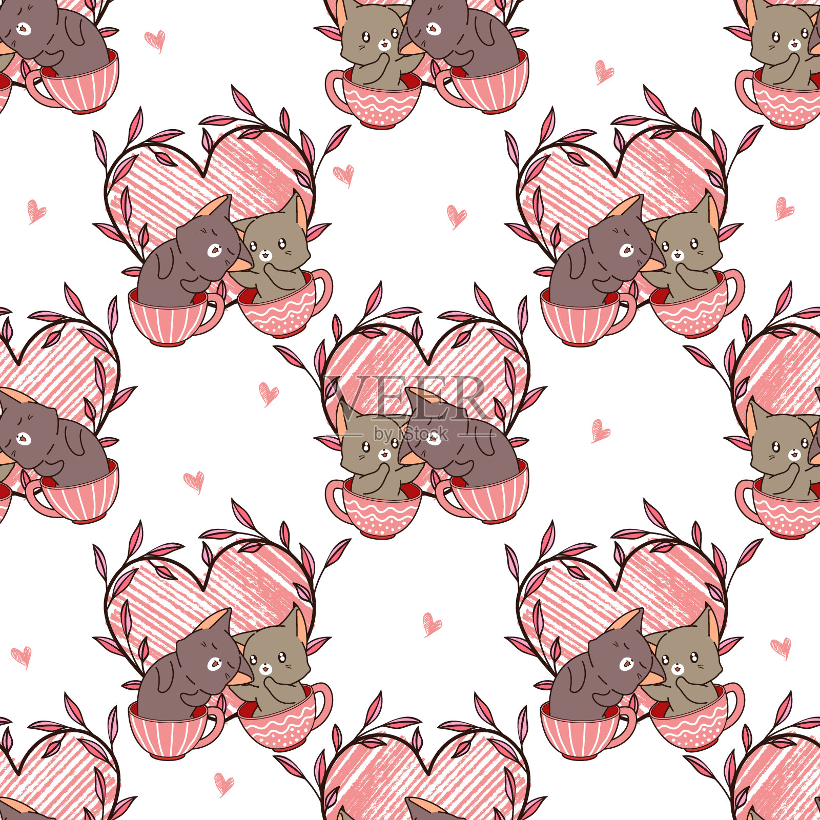 无缝的卡通图案插画图片素材